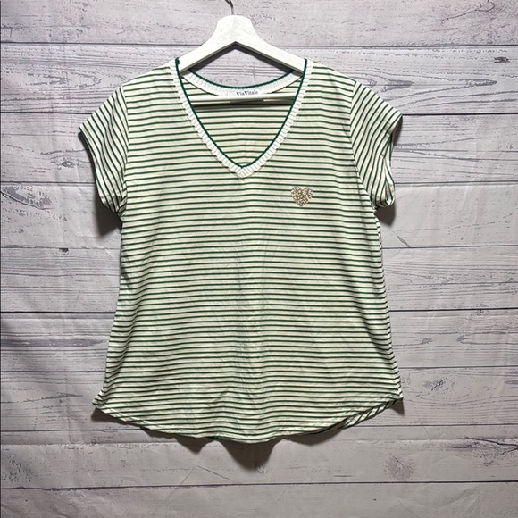 Via Vitale “made in italy” V neck top - Picture 1 of 5